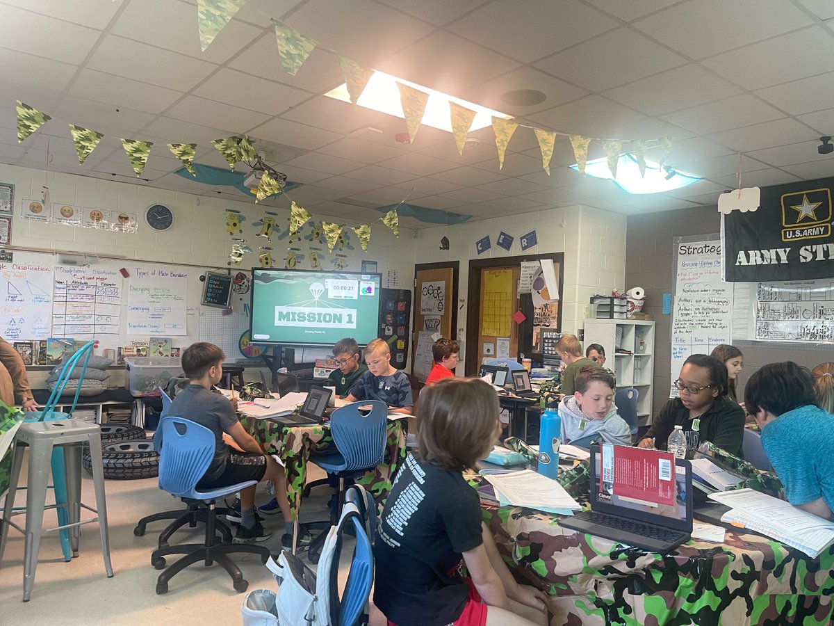 WJESClarke5th's tweet photo. Day 1 of ELA/Reading Boot Camp was a success! Lots of reading, responding, writing, planks, squats, and stairs!  #successatjcss https://t.co/ZtBwDJ7hWf