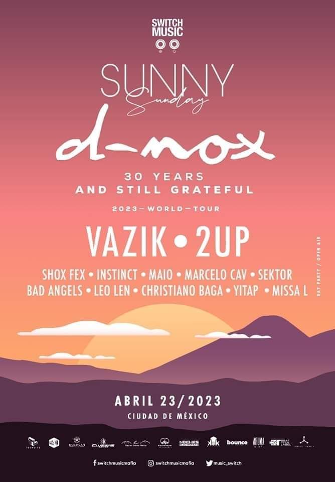 djVazik's tweet photo. ¡Este Domingo pinta para ser muy especial! ☀️

Mis amigos de Switch Music presentan y celebran el 30 Aniversario de carrera de mi buen amigo @dj_dnox... huele a fiestón.... ¡Vamos!

Info:
https://t.co/v86rP6yHus

Tickets:
https://t.co/DfJKwvhQQG

#Vazik
#Dnox 
#SwitchMusic https://t.co/L50XtRmMFY