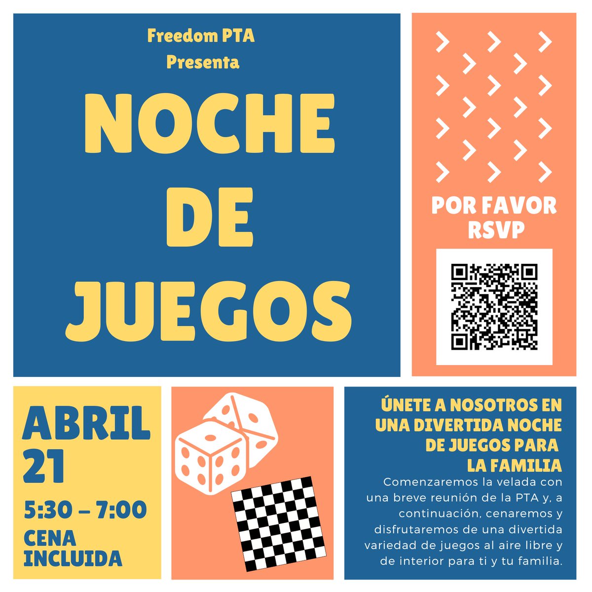 Hey families! Don’t forget that tomorrow night will be Game Night at Freedom! Starts at 5:30 with nacho bar for dinner. We can’t wait to see you! #fres117 #freedomeaglespta @FRES117
