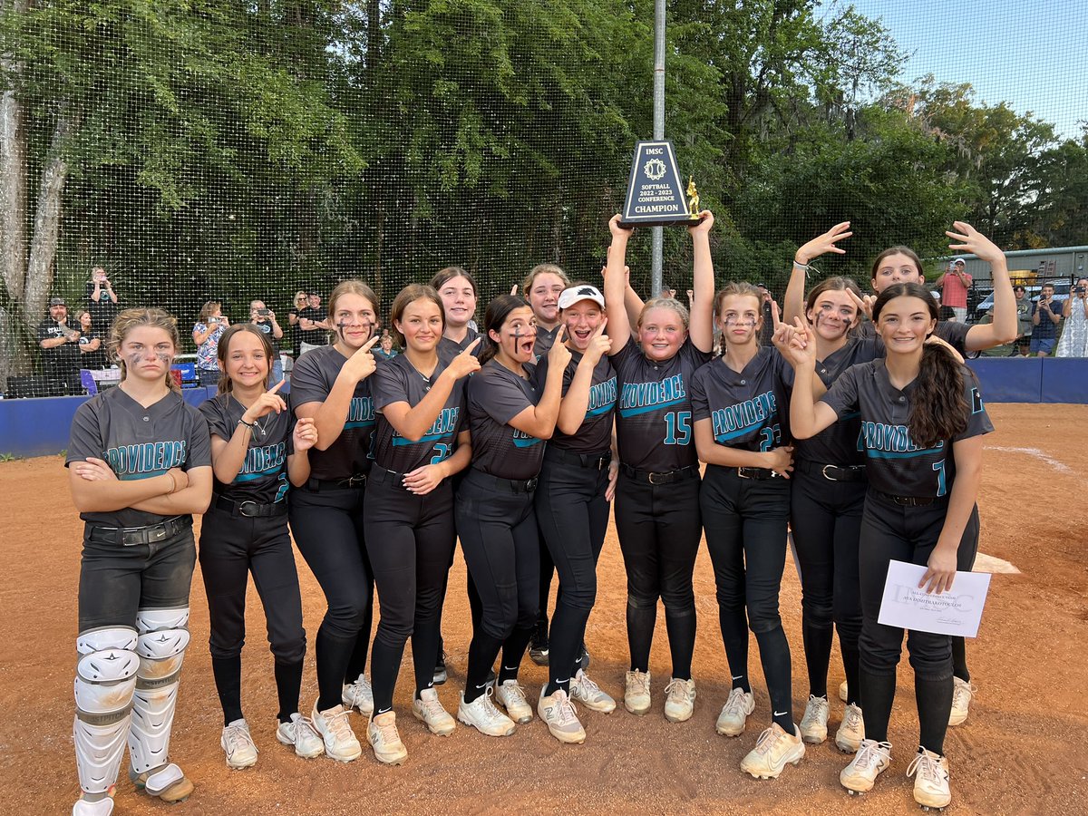 provschool's tweet photo. Prov MS Softball 2023 IMSC Champions! Finishing the season 9-1 with a 11-7 win over Bolles. Congrats to Ava Dimitrakropoulos and Sophia Prather for their All-Conference selections! https://t.co/SsVQlgWMnh