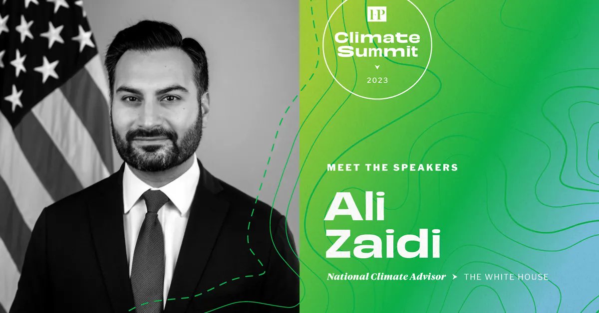 ForeignPolicy's tweet photo. .@alizaidi46, National Climate Advisor to @POTUS will speak on the US path to net-zero at this year’s #FPClimateSummit. Register: https://t.co/GQYYOqPmYP https://t.co/6IOVlmoc8C