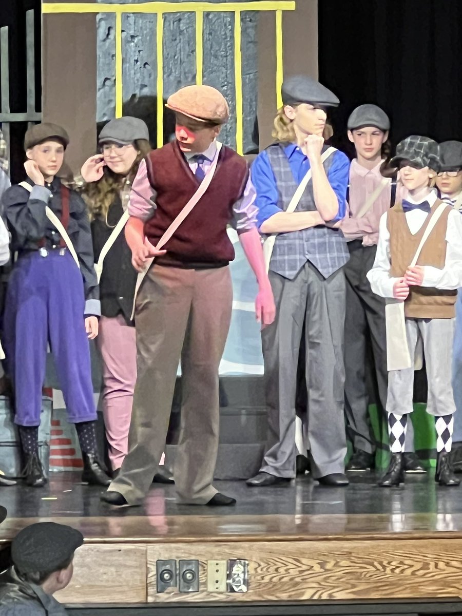 JJHSPatriots's tweet photo. Extra! Extra! Read all about it! The Jefferson spring musical is a smash hit! Under the direction of Mr. Colbert &amp; Mrs. Krause “Newsies” will be performed again Friday 4/21 @ 7pm and Saturday 4/22 @ 2pm.  Bleacher seats are always available! Great job Patriots! 
#PartnersInGrowth https://t.co/TdAv0dkZ7q