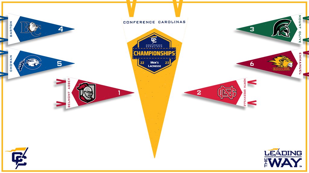 ConfCarolinas's tweet photo. 👀The 2️⃣0️⃣2️⃣3️⃣ Conference Carolinas Men's 🥍 Championship field is set!

Who will take home the 🏆?  

Get the details ⤵️
🔗: https://t.co/FZ3Atq9bFZ
#LeadingTheWay https://t.co/8CNauJB6s8