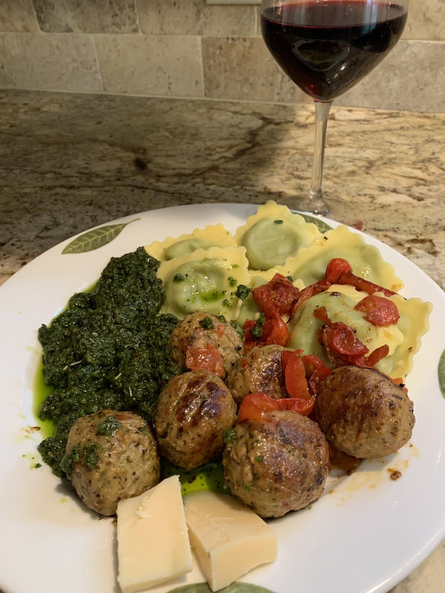 Big O on Twitter "Veal meatballs, spinach and ricotta ravioli ,basil