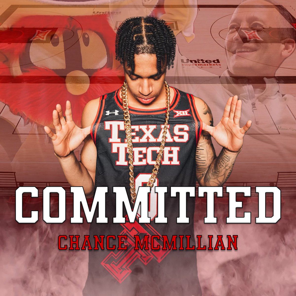 ThePortalReport's tweet photo. 🚨𝗡𝗘𝗪𝗦: GCU transfer Chance McMillian has committed to Texas Tech‼️ https://t.co/Tg7gzAB2Ps