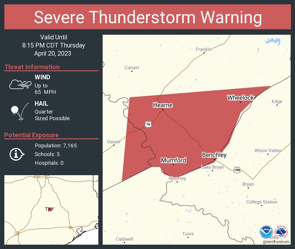 NWS Fort Worth on Twitter "Severe Thunderstorm Warning including
