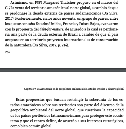 1. La idea de cambiar deuda por acciones para proteger la Amazonía no es una genialidad de Petro. Se trata de una medida que EEUU ha promovido desde los 80´s. Claro, bajo la condición de que la potencia tengan mayor control sobre la Amazonía. researchgate.net/publication/36…