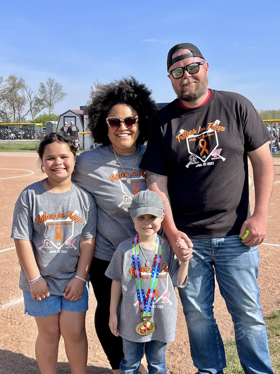 Big night for Tripp Hake who was the honorary guest throwing out the first pitch as the softball team holds their annual benefit game to raise money for the Leukemia &amp; Lymphoma Society. A big thank you to our Piqua area community for sponsoring this game. #WeArePiqua.
