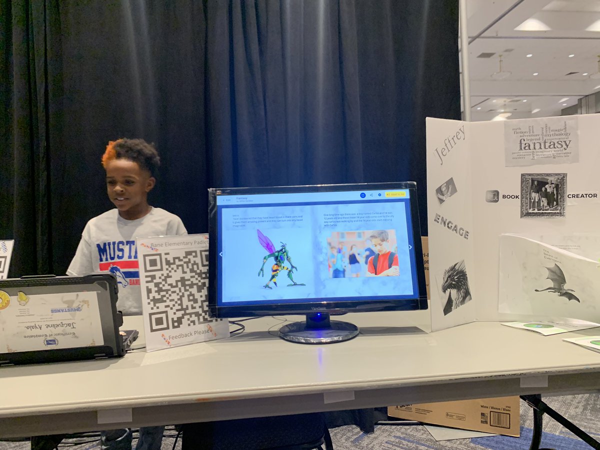 MrsBoltsClass's tweet photo. What a great showcase of @BaneElementary mustangs at #cfisdEdTech it was great seeing all the students shine and present their technological talents @MsValentin_ @RavenHayes83 @cdiazcfisd @SLMangum @MsMuraira5 @jthompsonCFISD @sdwbalderas @CounselorsBane @Jamiebenriquez https://t.co/SdVHirZ1N2