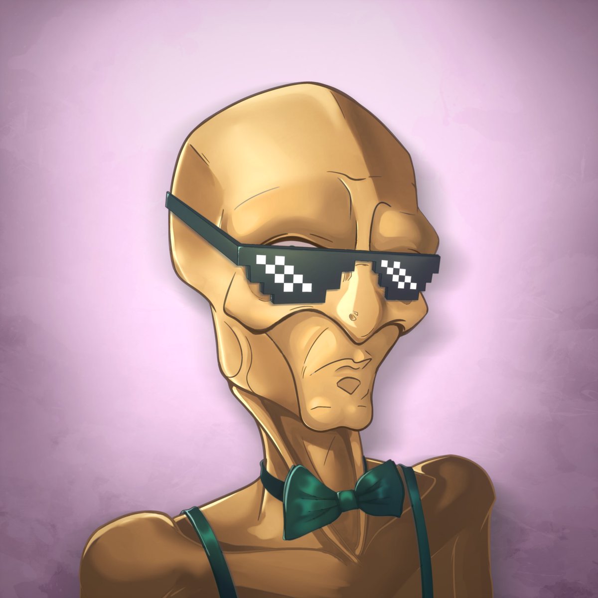 Notorious3434's tweet photo. Just minted some more Gen1 @NoHoomans and the Alien gods have been looking down upon me! Got a close replica of my gen0 pfp as my playable character! LFG!!! Look at the sexy beasts! 👽🛸🔥👑 https://t.co/CZ3rLZ0Gu4