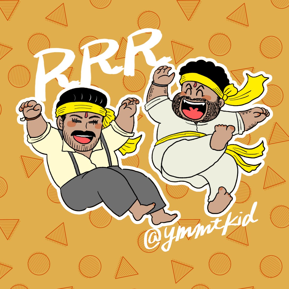 「RRR公開半年!人生変わるくらいハマってる大好きな映画です!#RRR #RRRM」|ヤマモト＠電子2巻出たよのイラスト