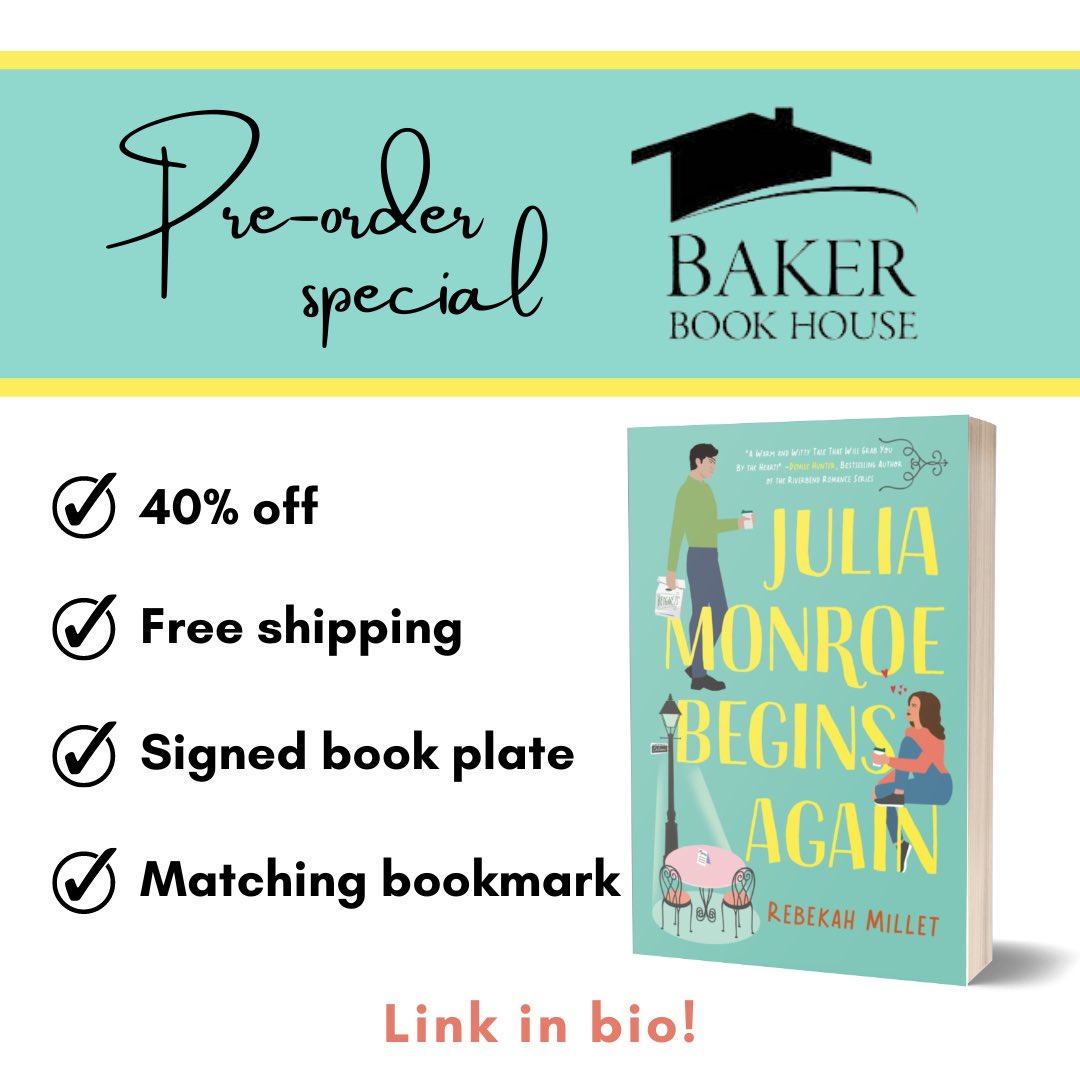 RebekahMillet's tweet photo. Do you enjoy fabulous book deals? What about rom-coms? If so, I hope you’ll check out my debut #JuliaMonroeBeginsAgain. Set in New Orleans, it’s filled w/ humor, faith and a second-chance romance.
📚⚜️💜💚💛⚜️📚
@bakerbookstore @bethany_house #romcom https://t.co/IavGpO16vQ
