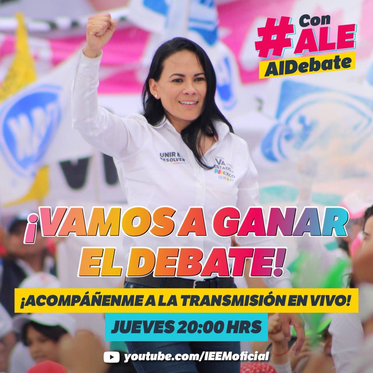 PRI_Nacional's tweet photo. ¡Vamos juntos con #AleLaMásCapaz! Hoy vamos a demostrar una vez más que en el PRI tenemos a la mejor candidata del Edoméx.

Estamos contigo @AlejandraDMV ✅ https://t.co/iOEcOUPpPX