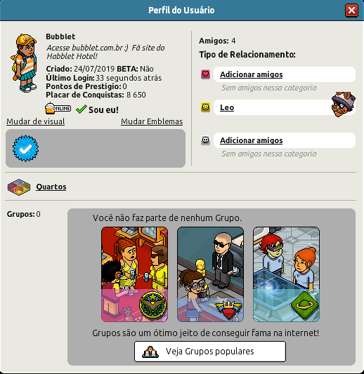 fsbubblet's tweet image. Estou verificada no @MeuHabblet, bebê! 🐤 Obrigada Léo Musk… 💞🤣

Que sabor, hein? #VemProHabblet 🏨✨