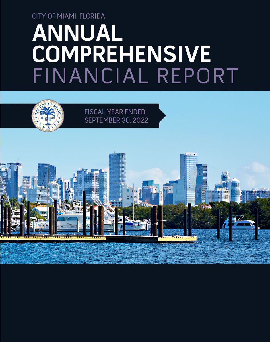 MiamiFinance305's tweet photo. The City issued their Annual Comprehensive Financial Report. Take a look!
https://t.co/PIEs9pvfl2 https://t.co/C7bMMryipt