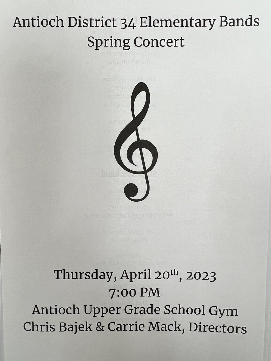 PrincipalRAdams's tweet photo. Our @AntiochCCSD34 elementary band musicians put on a wonderful show! Kudos to our musicians, Mrs. Mack, and Mr. Bajek! #D34ALLIn #MusicMakesTheWorldGoRound https://t.co/a5izH4vw3B