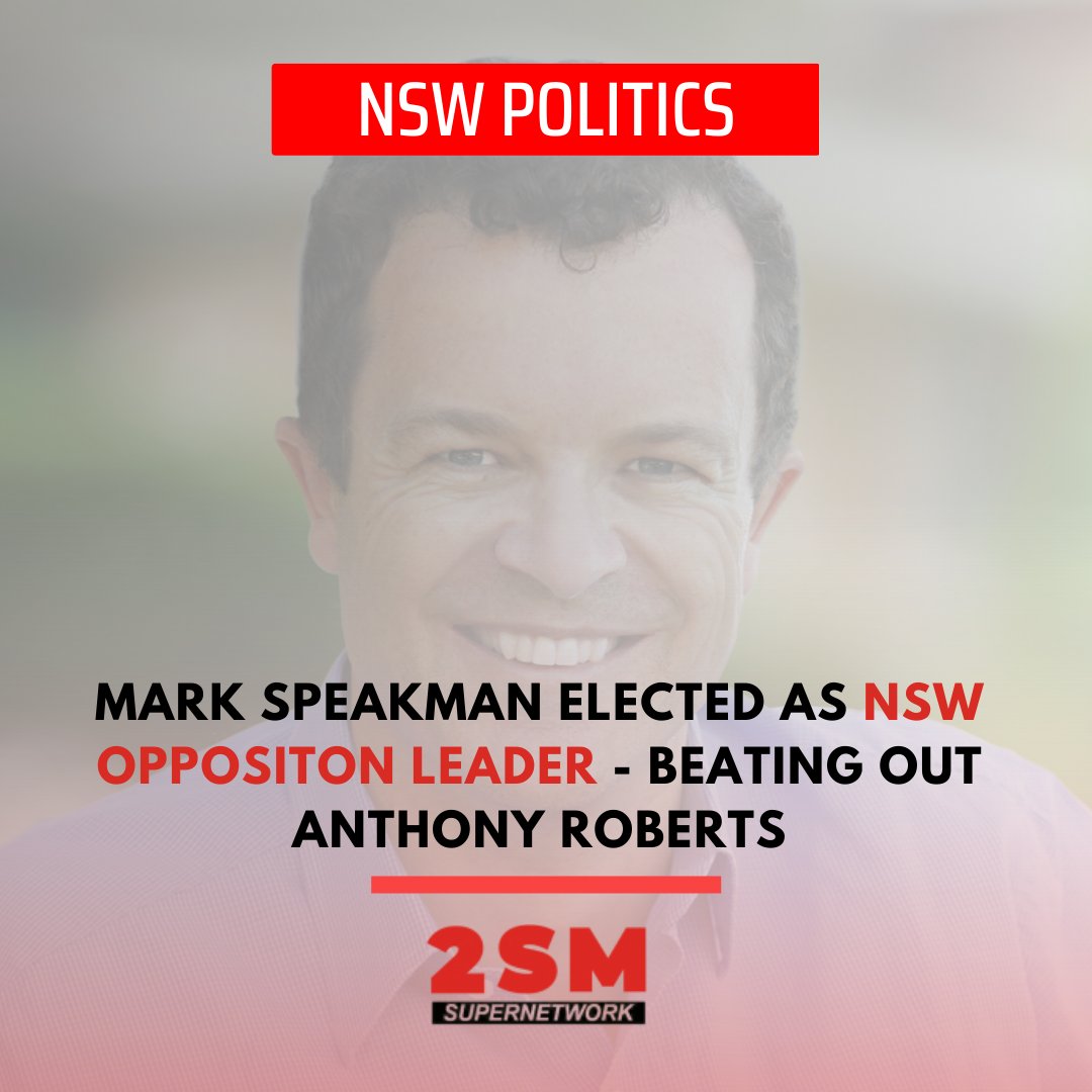 2SM1269's tweet photo. #BREAKING
The NSW Liberal partyroom has selected Cronulla MP Mark Speakman @MarkSpeakman as its new leader.
The former Attorney General beat out Anthony Roberts to become NSW Opposition Leader. #auspol #2SM https://t.co/m2IkBCV93y