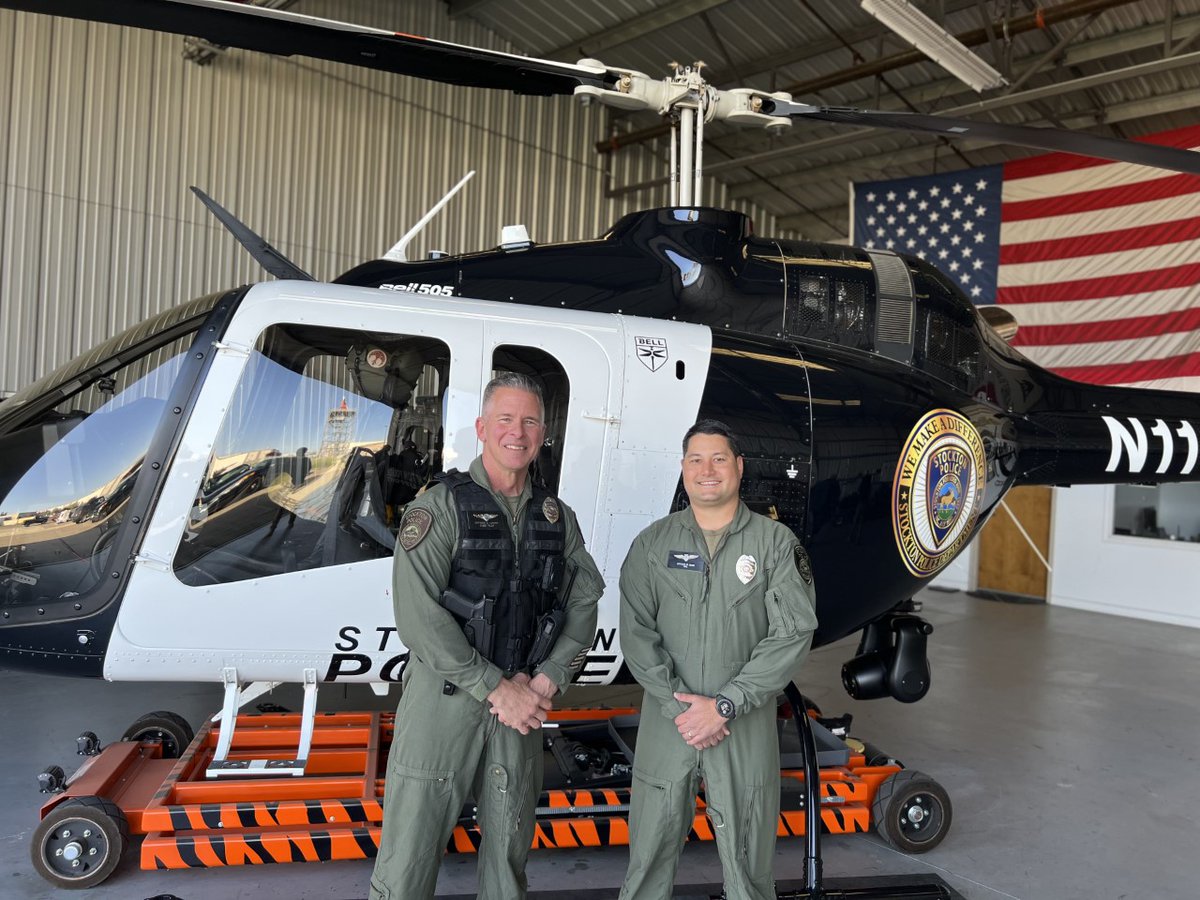StocktonPolice's tweet photo. It is with great pleasure that the SPD would like to announce Officer Nicholas Ishii is now certified as Helicopter Pilot. Officer Ishii is the second SPD Helicopter Pilot to be certified. Congrats Officer Ishii.#falcononezero https://t.co/mcHSvXyRhE