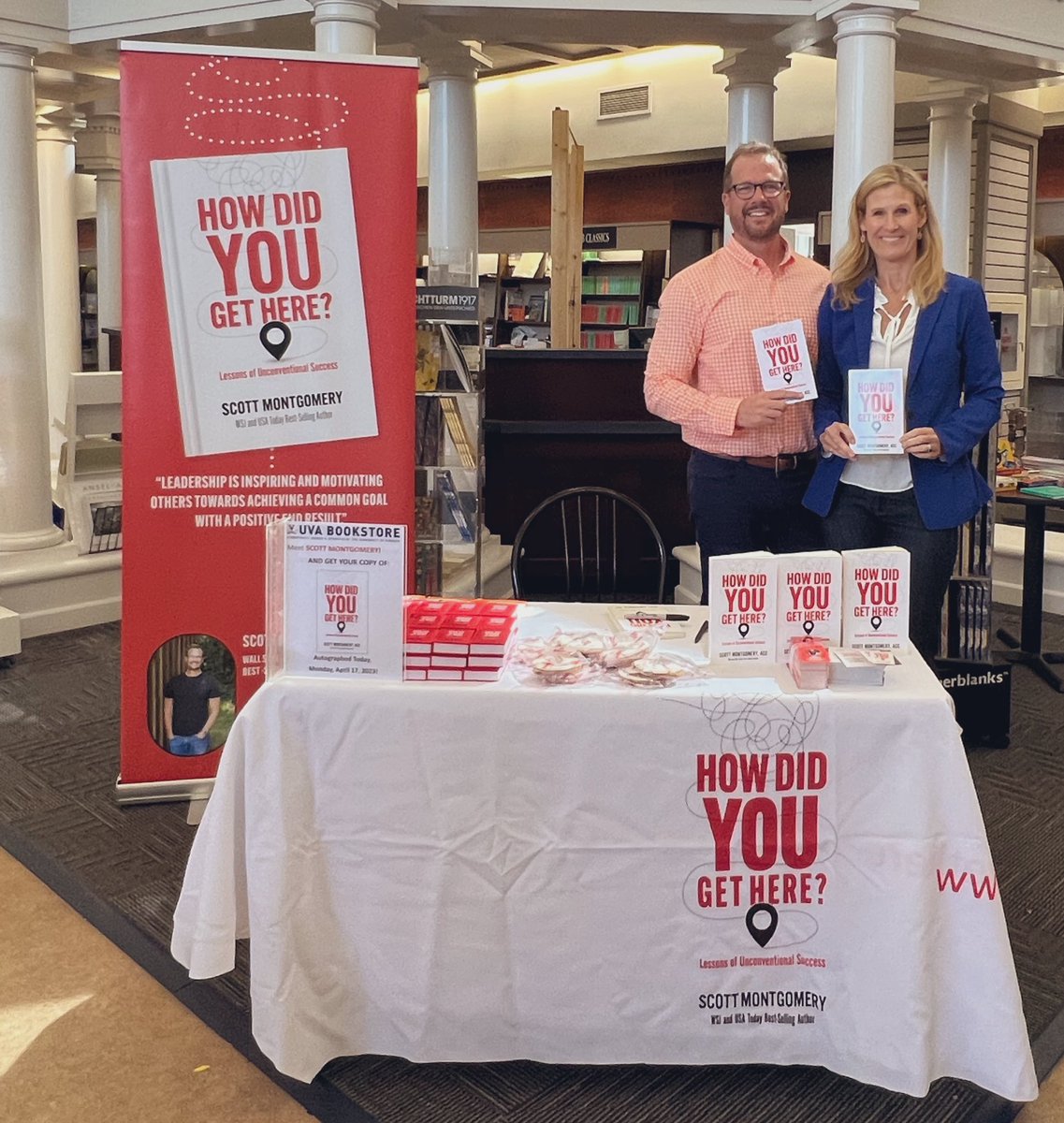 HDYGHBook's tweet photo. Meet the author event (and his wife) at his soon to be alma mater @UVA. 🎓

#fun #grateful #wahoowa https://t.co/mSwiUfyCrE