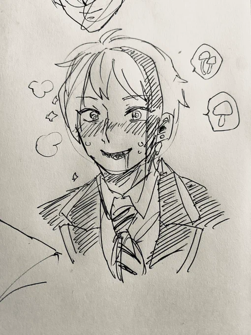 朝の一発描き
ヤバきのこ食べた 