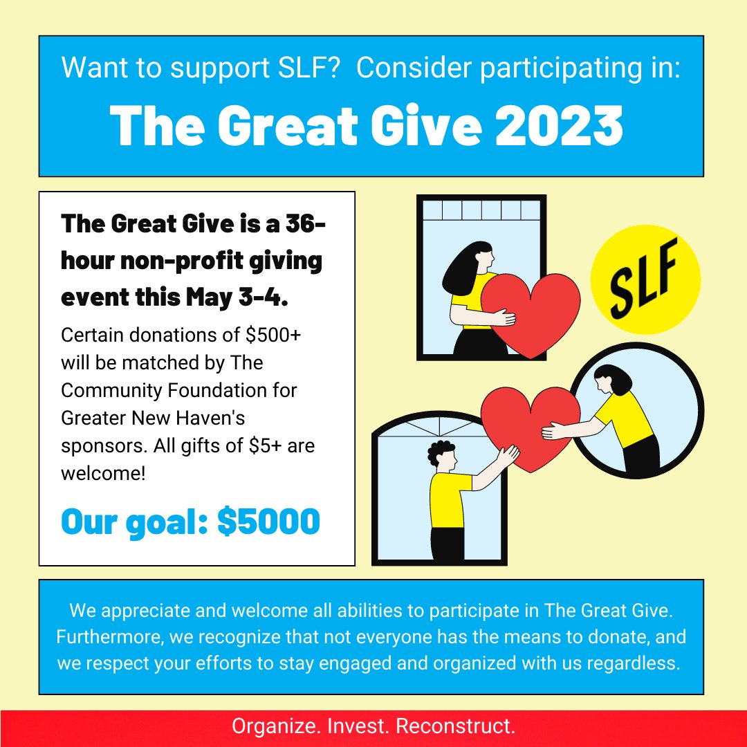 🤝💞Mark your calendars for the Great Give!

✨❣️The Great Give helps nonprofits raise money. For certain donations, the amount you donate will be MATCHED (so you have twice as much impact)! 

#thegreatgive #nonprofits #endstudentdebt #recoveryforall