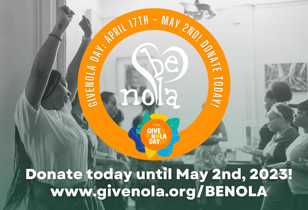 blackednola's tweet photo. We’re on a mission to raise $12,000 through grassroots fundraising and we need your invested support to keep providing impactful programming for Black educators. You do not have to wait until GiveNola Day on May 2nd to give. You can give right now!
https://t.co/fy816HhWap https://t.co/cZEHhxtrNU