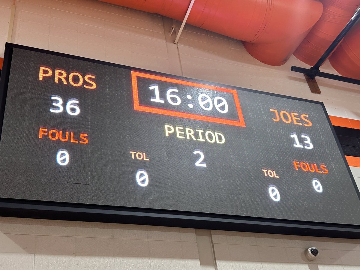 STCDrivewayBoys's tweet photo. At the half, it’s 36-13, Pros in the fundraising game for the Anna Daley Memorial Scholarship.
#LetsGoSaints
#OneLastGame https://t.co/I0q1rfYdg7