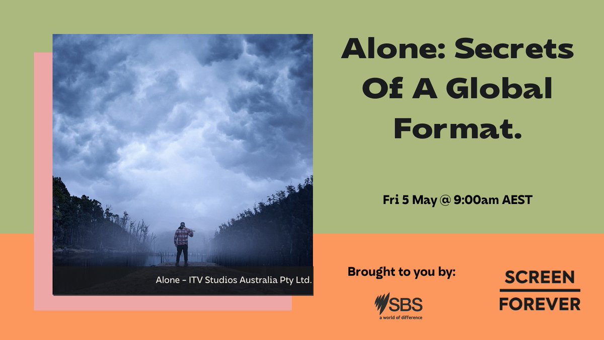 Screen_Producer's tweet photo. Panellists from ITV, SBS &amp; a special guest star from 'Alone Australia' will reveal how formats are often adapted but must stay true to their origins to provide insights into the making of this hit series.

#ScreenForever37 - https://t.co/vUhiVTIDNP 

brought to you by @SBS https://t.co/QZHdZ1D4St
