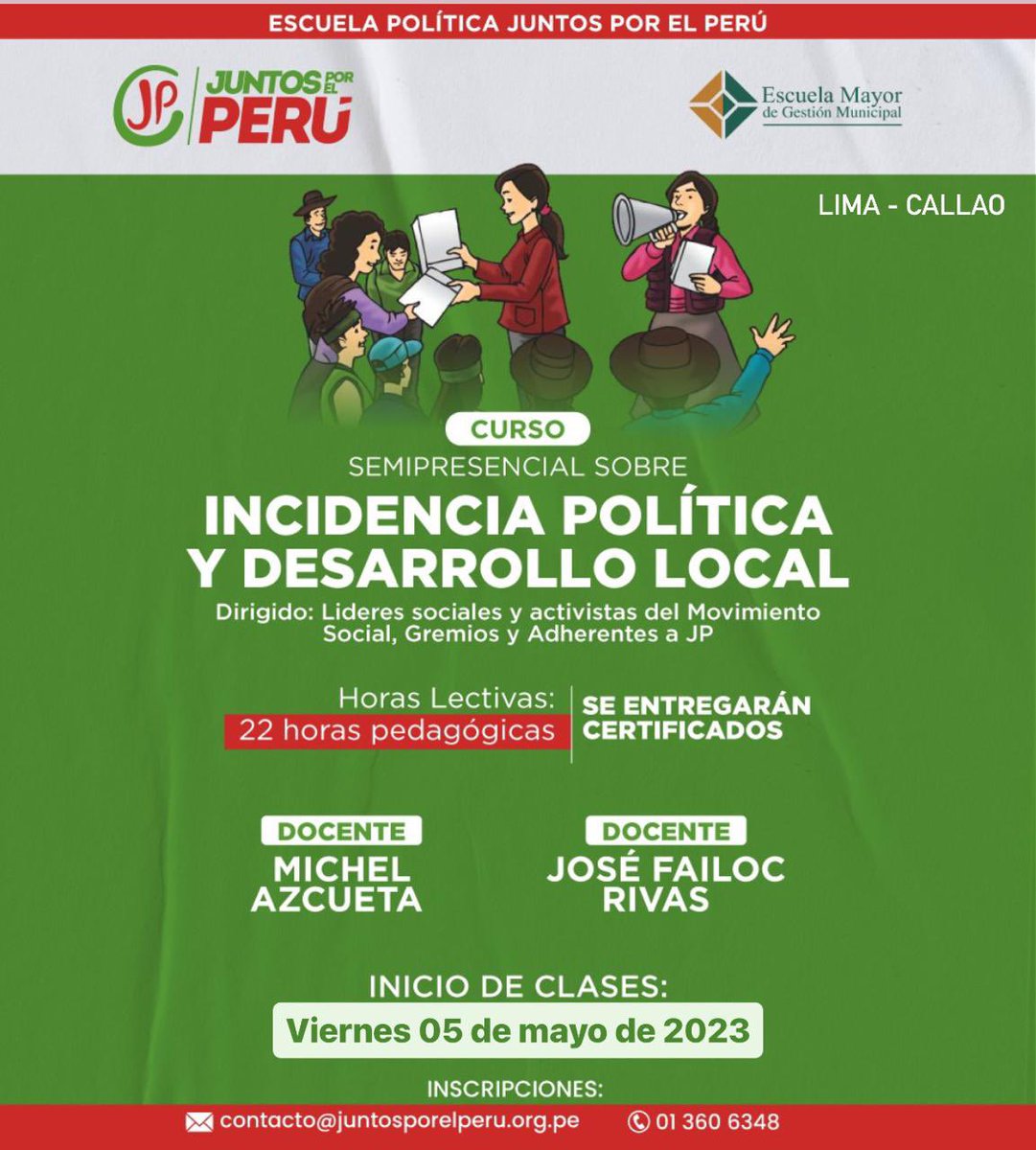 🟢🔴 Escuela política de Juntos por el Perú