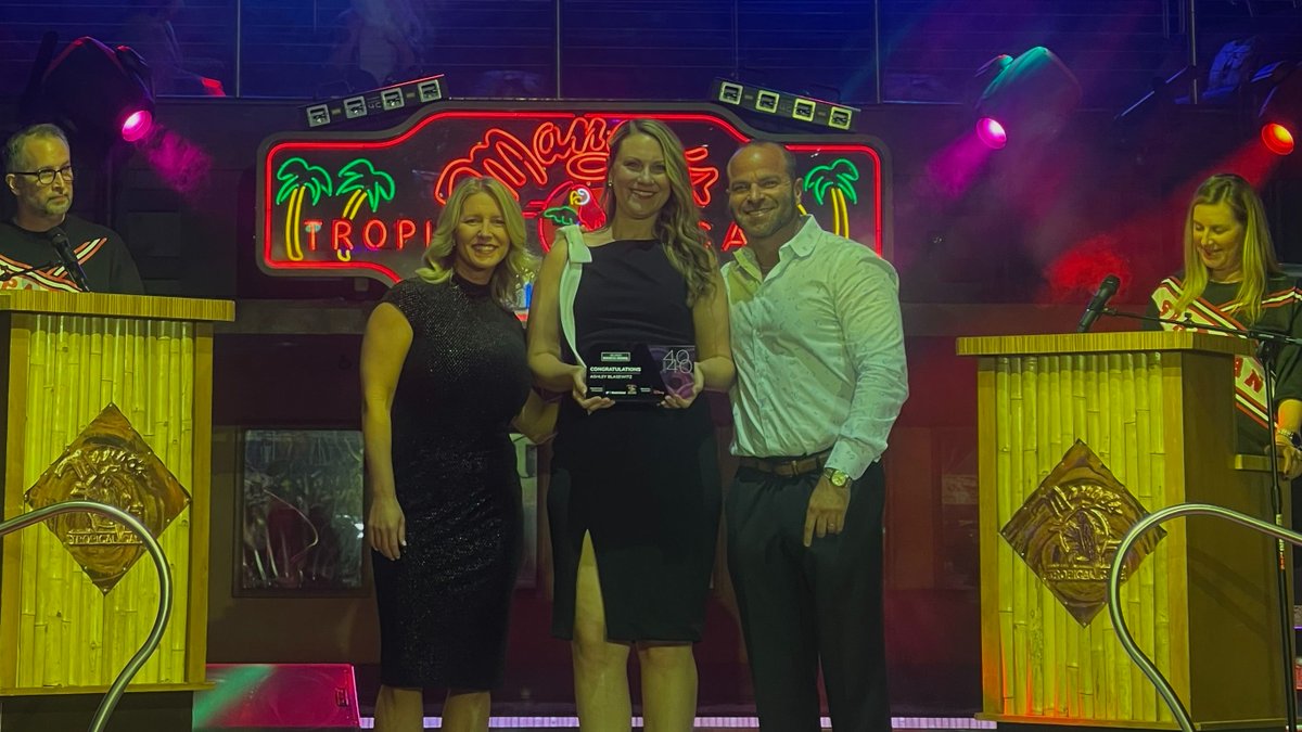 hfuw's tweet photo. Tonight at @OrlandoMangos, we celebrated our Sr. Vice President of Donor and Volunteer Experiences Ashley Blasewitz at @OBJUpdate's 2023 40 Under 40 Awards! We are so proud to have Ashley lead our Donor and Volunteer Experiences team to support our community. #OBJ40Under40 https://t.co/oCWqqPd18S