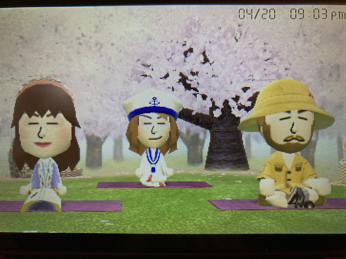 Nancy, Robin, and Hopper are doing yoga!