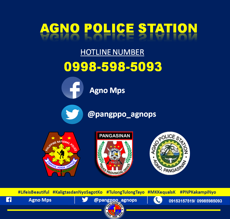 pangppo_agnops's tweet photo. AGNO POLICE STATION HOTLINE

#LifeIsBeautiful
#KaligtasanNyoSagotKo
#TulongTulongTayo
#MKKequalsK
#PNPKamkampiNyo
#PRO1RegionalDirector
#PDPangasinan
#PangasinanPPO
#LagingHandangMaglingkod
#PulisPangasinanMaaasahan https://t.co/KLB9WCQVan