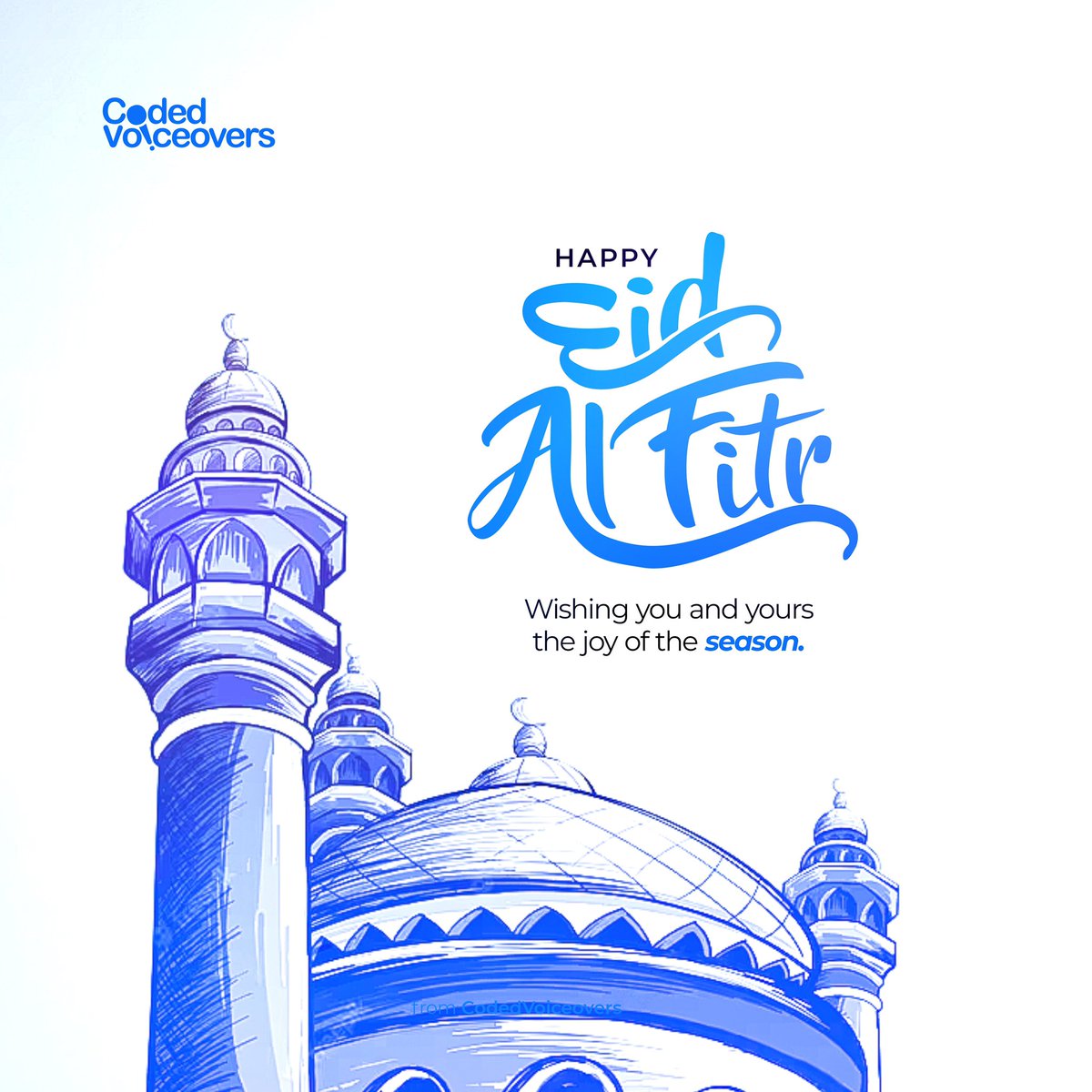 CodedVoiceovers's tweet photo. Happy Eid Mubarak 2023.💙
#codedvoiceovers https://t.co/x7nGKRqpA7