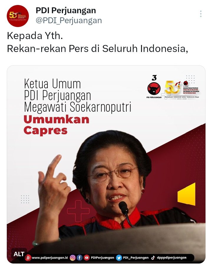 Sebaiknya kadrun jgn nonton.😂

2024 hattrick bersama Ganjar 🤟
youtube.com/@PDIPerjuangan 
#GanjarCapresPDIP