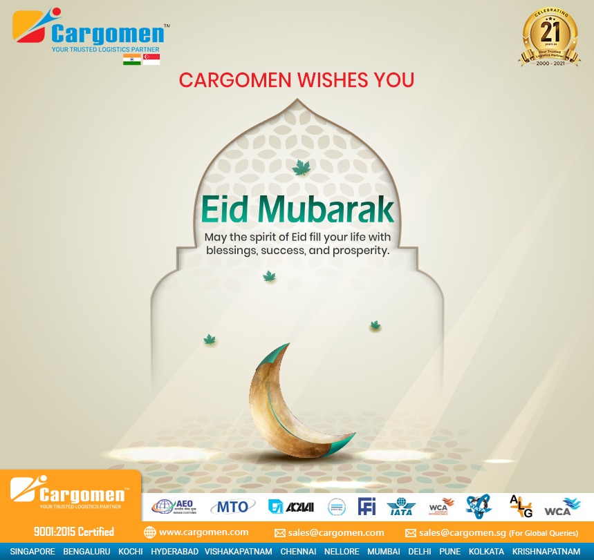 Cargomen's tweet photo. Eid Mubarak! May the spirit of Eid fill your life with blessings, success, and prosperity.
.
.
.
.
#EidMubarak #eid2023 #eidulfitr #Cargomen https://t.co/T8oHZuSs3N