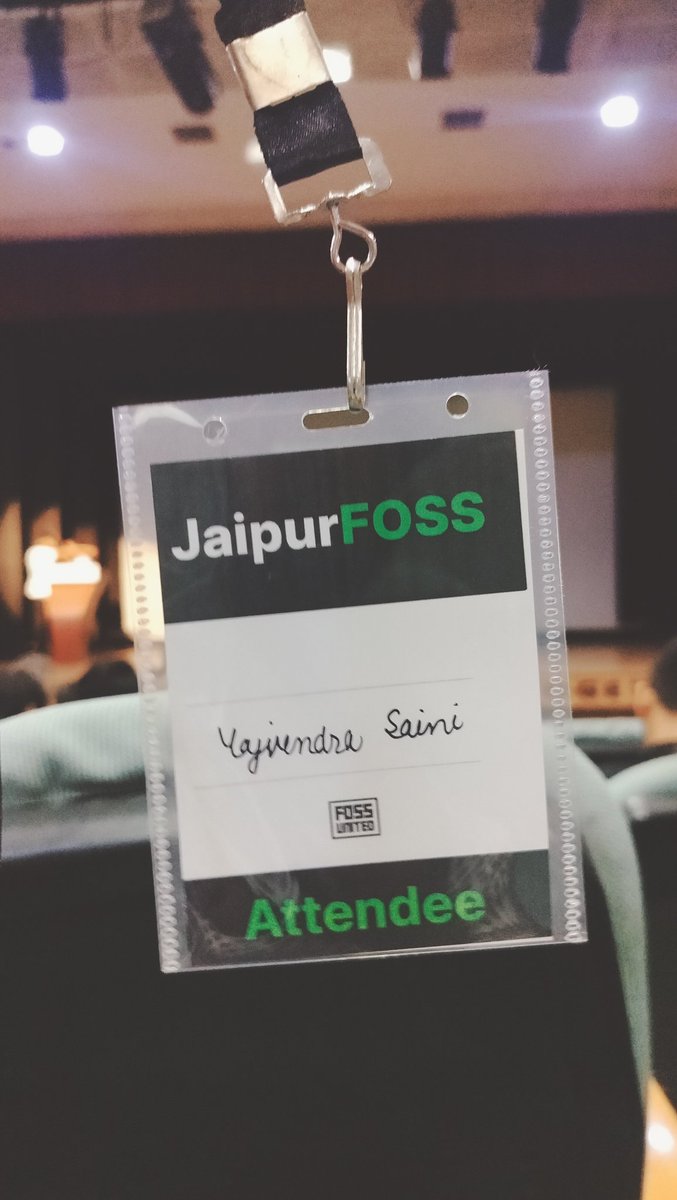 YajvendraSaini's tweet photo. I'm attending @jaipurfoss ✨

w/@AnanyaPandey05 

Excited to learn new things in open source 🚀

#opensource #jaipurfoss https://t.co/dKdtWTlJmh