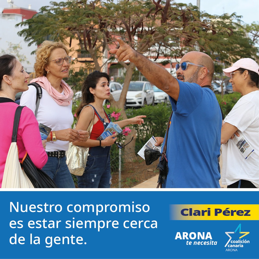 CCArona's tweet photo. Nuestro compromiso es estar siempre cerca de la gente 🤝
#AronaTeNecesita #Candidatura #CoaliciónCanaria #CCArona #Arona https://t.co/FJahXMmoac