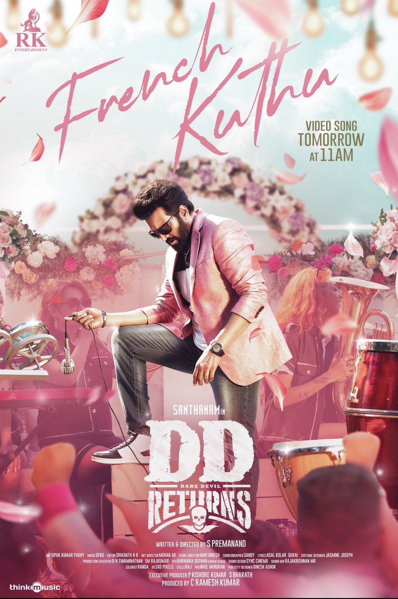 KollywoodUpdt's tweet photo. #FrenchKuthu First Single from #DDReturns will be out Tomorrow @ 
11 AM! 

A @ofrooooo Musical 

@iamsanthanam @thinkmusicindia https://t.co/llXVbwwKEy