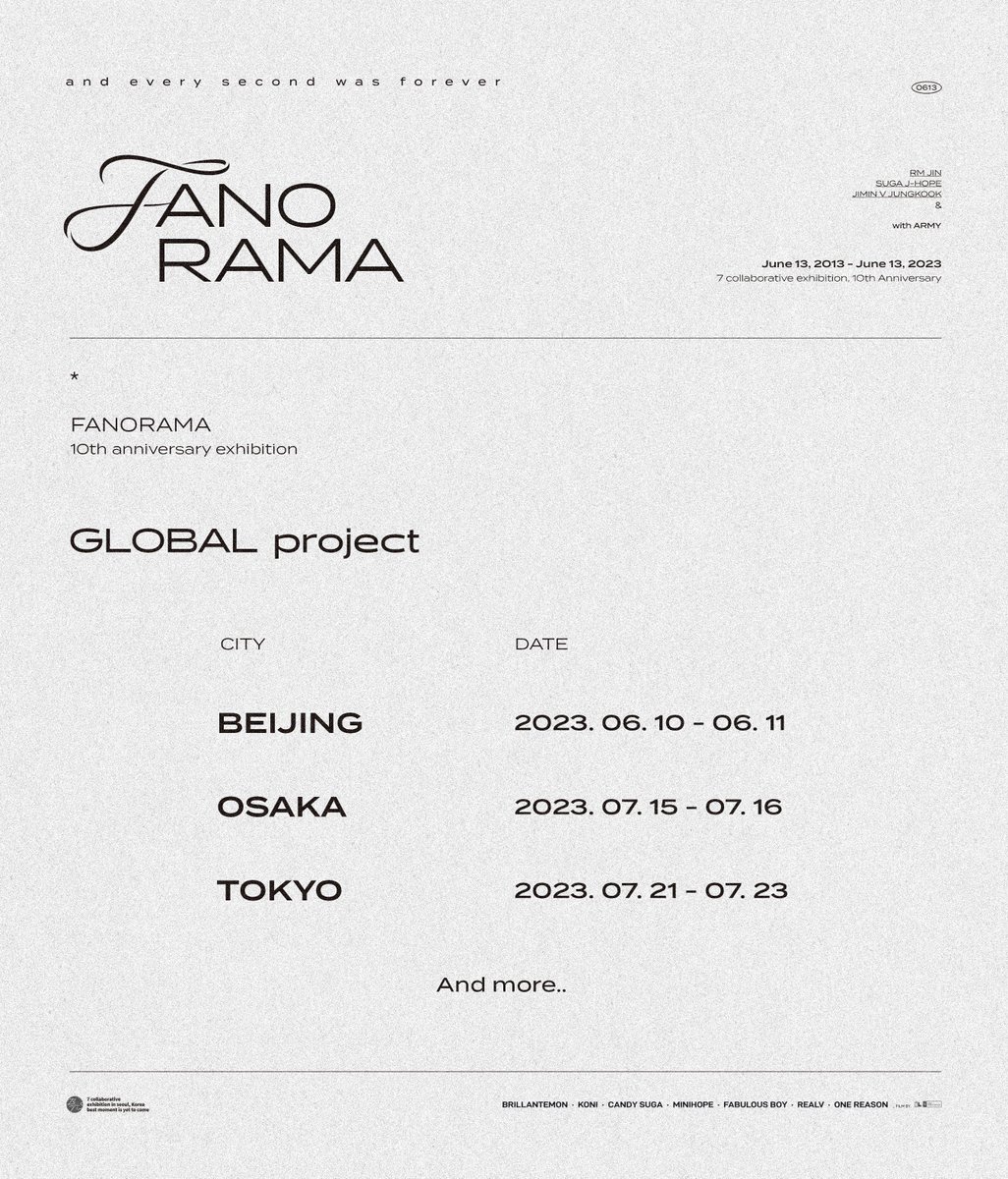 fanorama_613's tweet photo. ⋆
𝐅𝐀𝐍𝐎𝐑𝐀𝐌𝐀
𝟏𝟎𝐭𝐡 𝐚𝐧𝐧𝐢𝐯𝐞𝐫𝐬𝐚𝐫𝐲 𝐞𝐱𝐡𝐢𝐛𝐢𝐭𝐢𝐨𝐧

𝐆𝐋𝐎𝐁𝐀𝐋 𝐩𝐫𝐨𝐣𝐞𝐜𝐭

𝗧𝗜𝗖𝗞𝗘𝗧 𝗢𝗣𝗘𝗡
𝟬𝟰. 𝟮𝟭. ~

𝗕𝗲𝗶𝗷𝗶𝗻𝗴 - 𝟬𝟱:𝟭𝟯𝗣𝗠 (𝗖𝗦𝗧)
𝗧𝗼𝗸𝘆���� / 𝗢𝘀𝗮𝗸𝗮 - 𝟬𝟲:𝟭𝟯𝗣𝗠 (𝗝𝗦𝗧)

🎟️https://t.co/w6BBbkOnM9

⋆

#FANORAMA_613 https://t.co/Gi3zZ6EF7D
