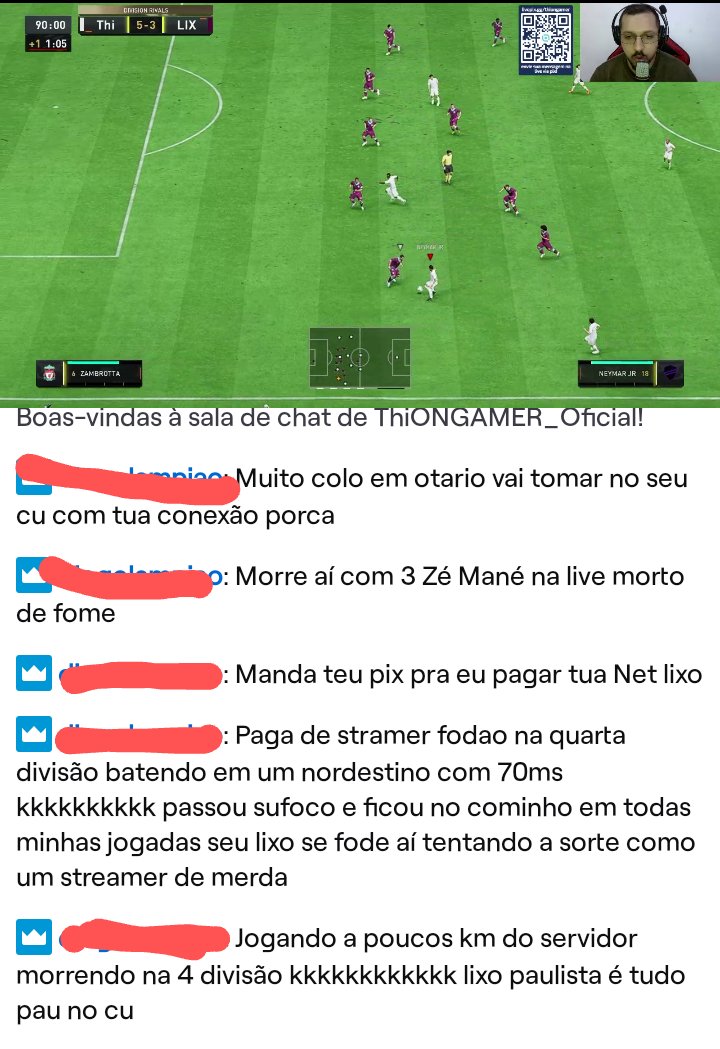 ThiONGAMER's tweet photo. Isso que aconteceu quando um chorão perde no FIFA, vem na live te ofender kkk, 
Hoje tem 3, amanhã pode ter 10,100,1000 um dia chegar!
#FIFA23 #chorao #Toxico #chattoxico https://t.co/8szDt8cQYx