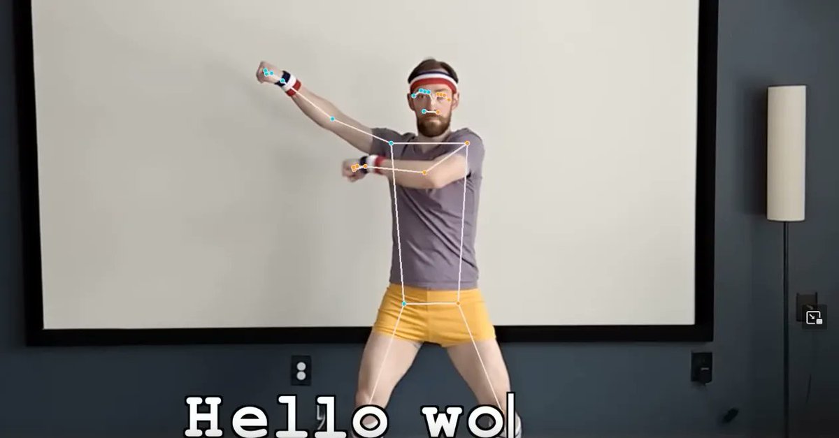 WalterStephanie's tweet photo. Oh you are a 10x developer? Can you code with a full-body keyboard, using gestures to type through computer vision?
Semaphor github: https://t.co/S46Q8jUz7G
Youtube video: https://t.co/bKAjrS8o10
#FunExperiment #ComputerVision https://t.co/RqKuMmKXTt