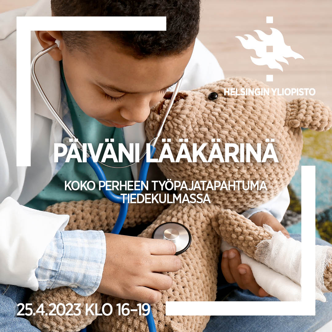 tiedekulma's tweet photo. 🧸 Tuo nallesi terveystarkastukseen ja tule Tiedekulmaan 25.4. klo 16–19! Päiväni lääkärinä -tapahtumassa pääset tutustumaan tutkijan ja lääkärin työhön erilaisilla kokeilupisteillä.

Lue lisää ➡️ https://t.co/zhdpH1EACy

@tiedekasvatus @HelsinkiUniMed @AiravaaraLab @HelsinkiOne https://t.co/E7jmLwY3f5