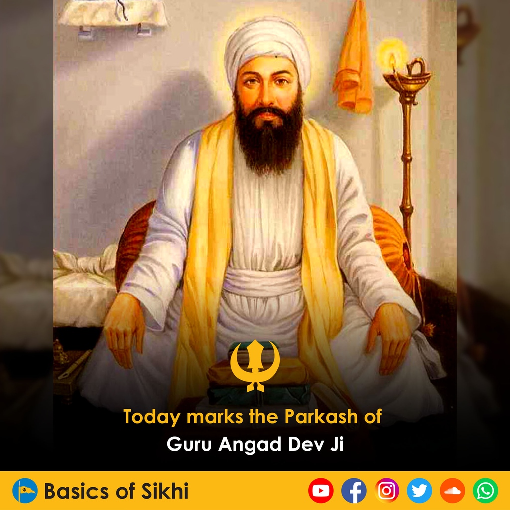 Congratulations to everyone on the Parkash Divas (coming into the world) of Sri Guru Angad Dev Ji Maharaj. 

Learn more about Guru Angad Dev J: youtu.be/NQqV2D2Y9N0

#GuruAngadDevJi #ParkashPurab #Sikhi
