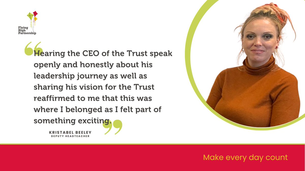 FlyingHighTrust's tweet photo. What journey do aspiring Headteachers go on at Flying High? One which is dynamic &amp; progressive fuelled by embracing a culture of transparency becoming a leader requires. Read more about Kristabel's journey 👇
https://t.co/RQdMocjx16
#casestories #weareflyinghigh #jobswithpurpose https://t.co/2qBy9ZaB5M