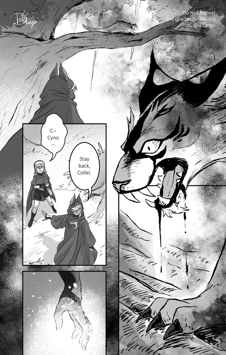 Following Footsteps [1/4] Me, working on this comic little by little for days bec I just really need a break from the other 48930232 works 😭  anyway this brainrot has been marinating in my head since windblume.....