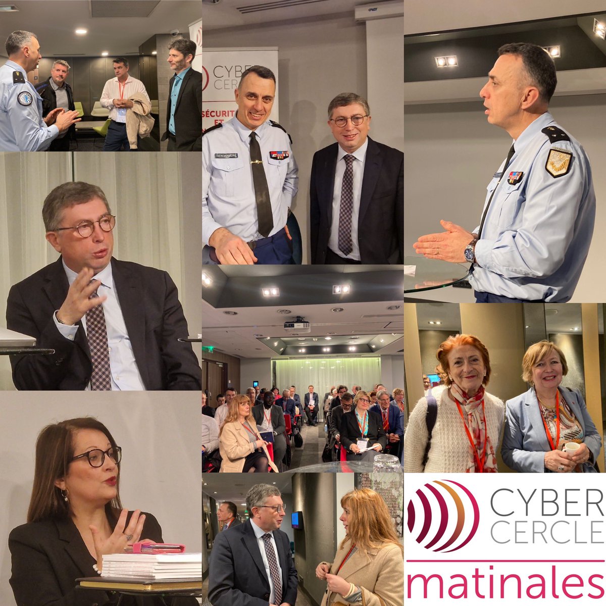 CyberCercle's tweet photo. Merci à @JeanMichelMIS &amp; au GBR Patrick Perrot coordonnateur #IA @Gendarmerie de leurs éclairages lors de la 116ème #MatinaleCyberCercle «#IA : enjeux et nvx défis», ainsi qu’aux auditeurs, des échange très riches sur cet enjeu sociétal.
A suivre ds nos instances. https://t.co/P4uUZfBZMV