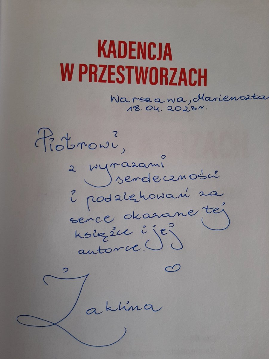 ptgrzbw's tweet photo. Jaka  jest ta książka? Bardzo osobista, palna młodzieńczych emocji i napisana nie tylko piórem , ale i sercem. Moje gratulacje Żaklino.@zaklinaskowron https://t.co/E06WvGhwkX