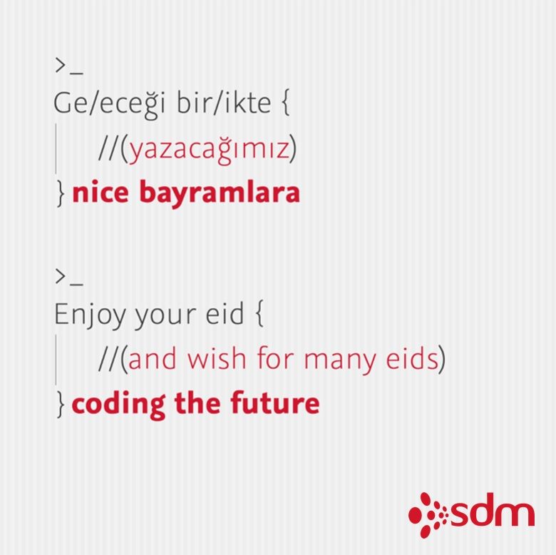 sdmyazilim's tweet photo. Sevdiklerinizle birlikte nice bayramlar geçirmeniz dileğiyle. https://t.co/2NDESmMbVR