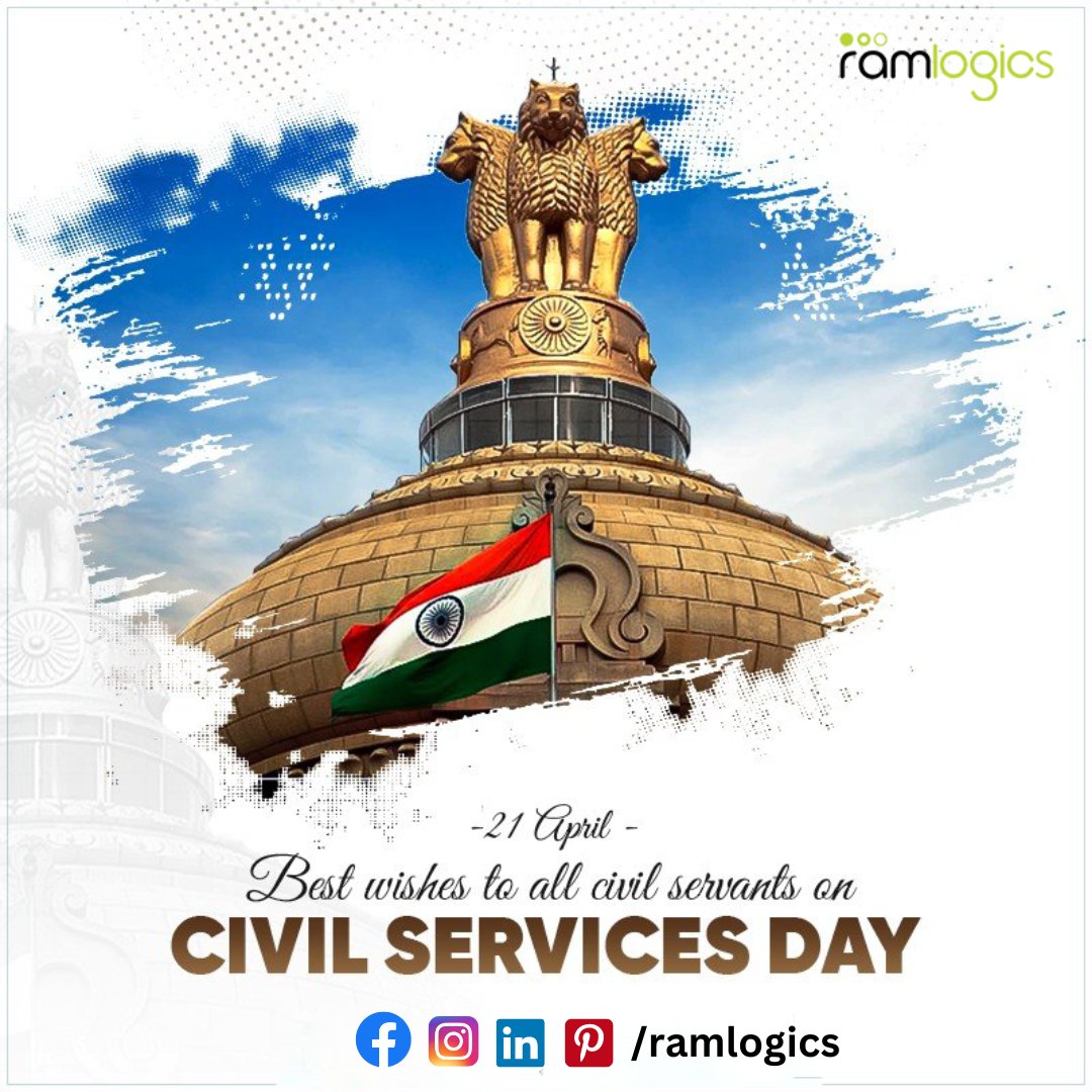 ramlogics's tweet photo. Extending our best wishes to all the civil servants on #CivilServicesDay. You play a vital role in ushering in change.

May the 'Steel Frame of India' continue to embody the values of #integrity, #respect, #professionalism &amp; collaboration, and serve the nation without fear and fa https://t.co/f2pT1UKcOu