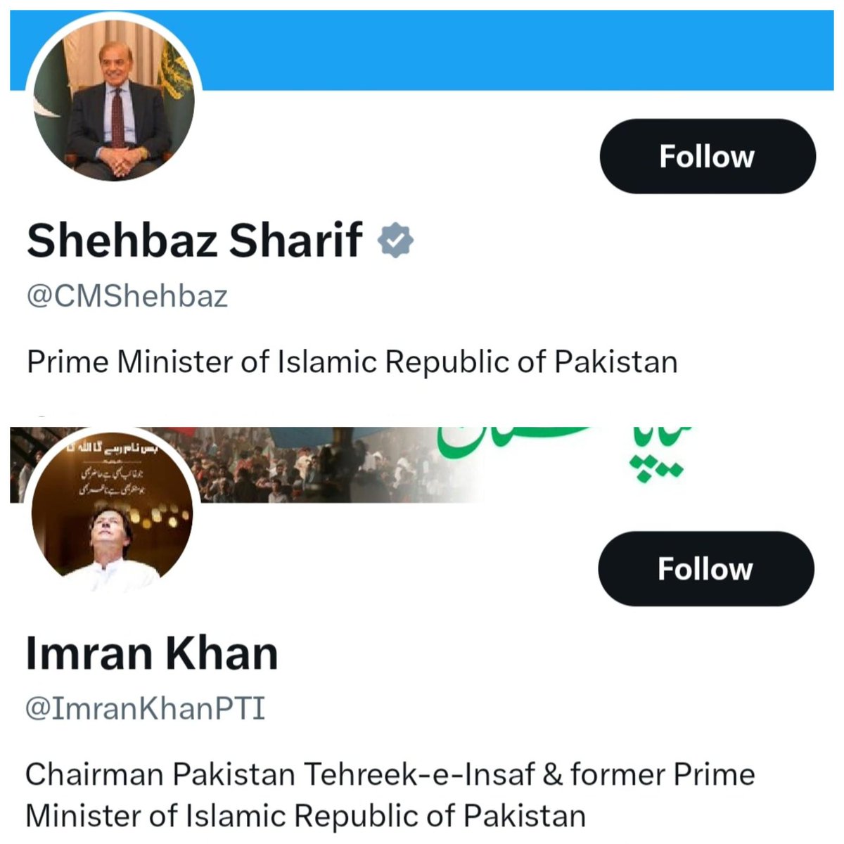 muneebqadirmmq's tweet photo. So, Elon Musk took away Khan Sahab's blue tick but kept PM Shehbaz Sharif's grey tick even though both are not paying the $8 fee? For this grave injustice, the 3-member bench shall take suo moto notice before going off for Eid holidays

(Credits for the concept: @SalarUmair ) https://t.co/pgkibXHv1D